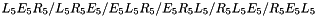 $ L_5E_5R_5/L_5R_5E_5/E_5L_5R_5/E_5R_5L_5/R_5L_5E_5/R_5E_5L_5 $
