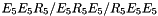 $ E_5E_5R_5/E_5R_5E_5/R_5E_5E_5 $