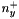 $n^{+}_{y}$
