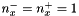 $n^{-}_{x}=n^{+}_{x}=1$