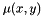$\mu(x, y)$
