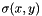 $\sigma(x, y)$
