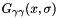 $G_{\gamma \gamma}(x, \sigma)$