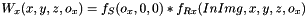 $W_x(x, y, z, o_x)=f_S(o_x, 0, 0)*f_{Rx}(InImg, x, y, z, o_x)$