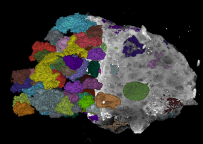 Meteorite analysis Segmentation and grain measurement